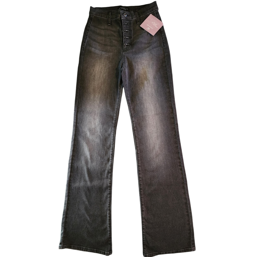 Maverick Button Fly Black High Waist Bootcut Jeans NWT Women's 25 Size 1